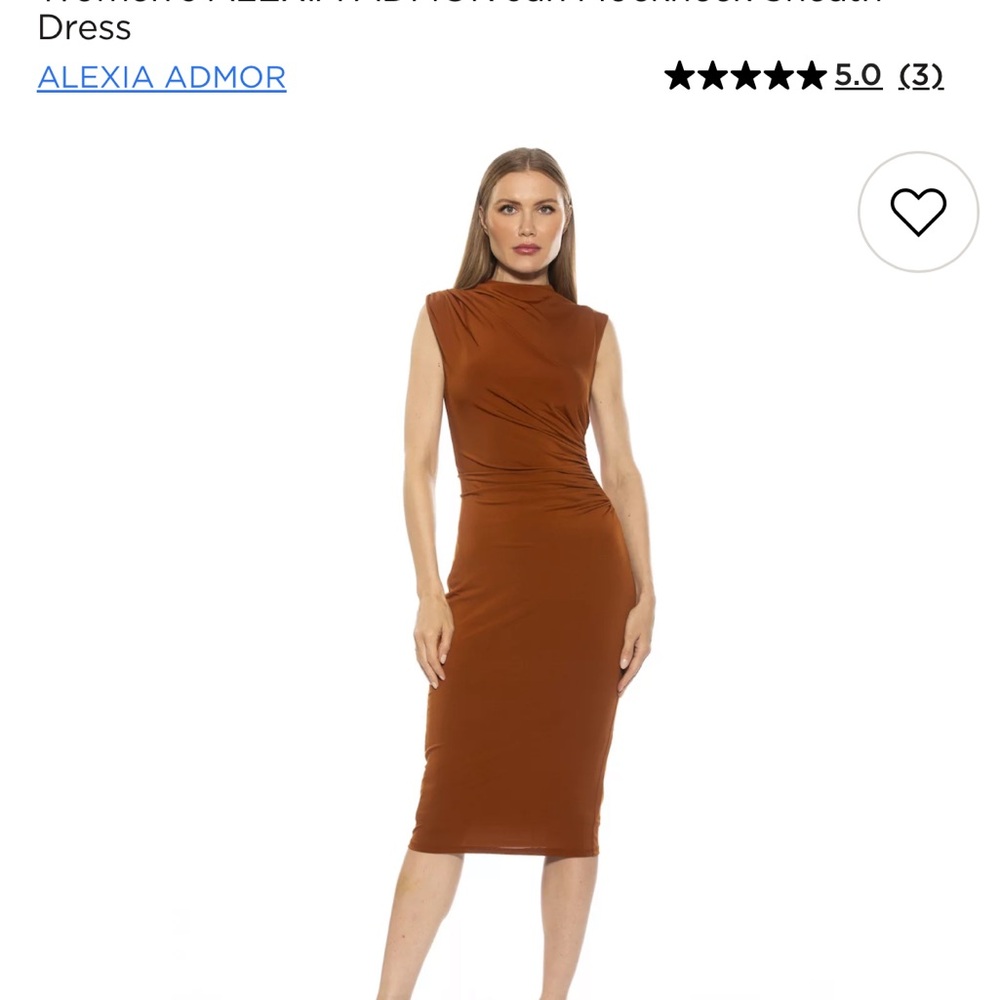 Alexia Admor Cinched Brown Dress